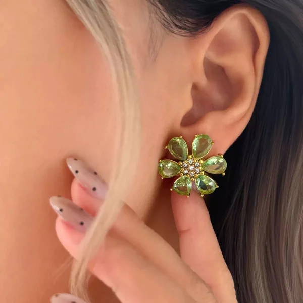 Jade Bloom Studs